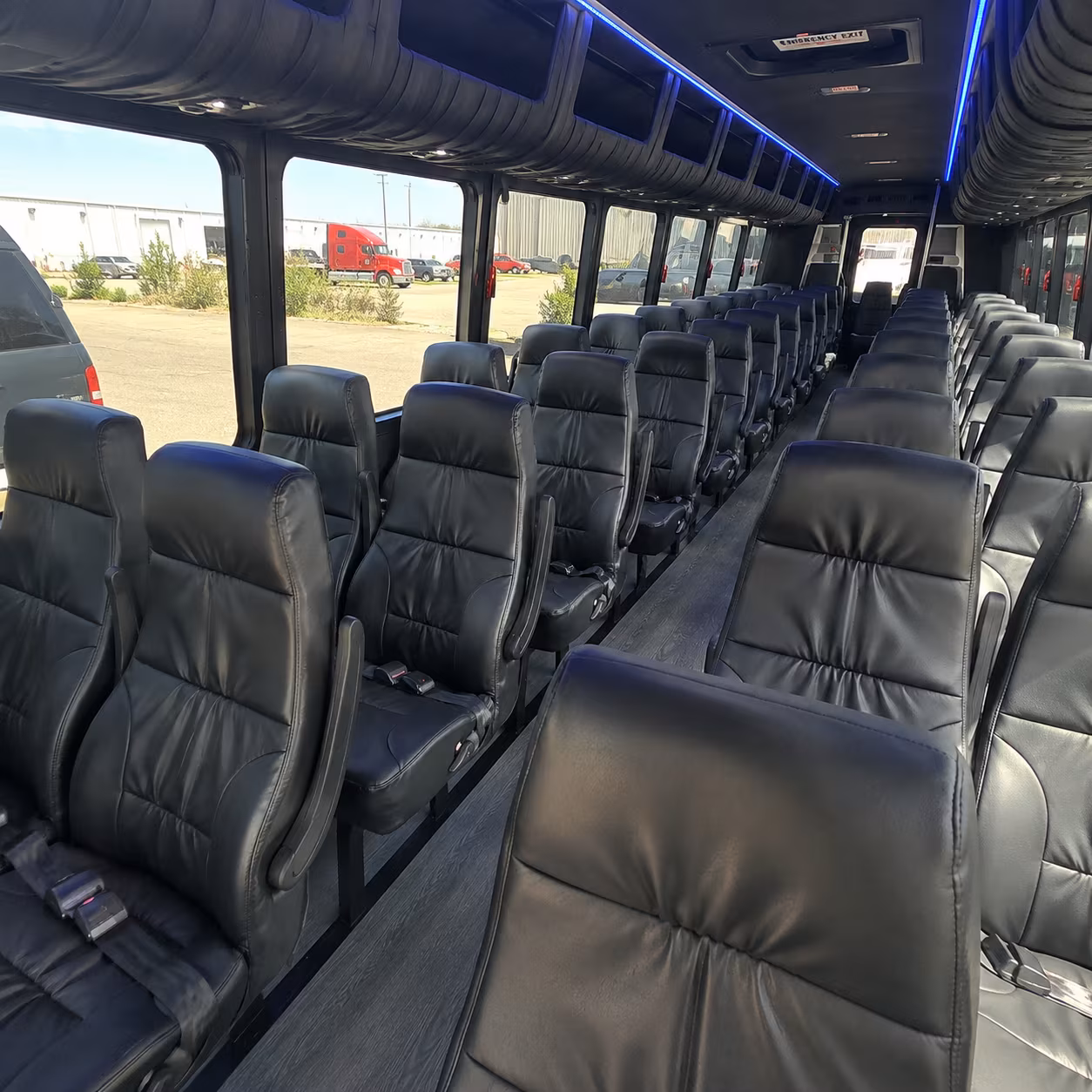 scranton 28 passenger minibus inside