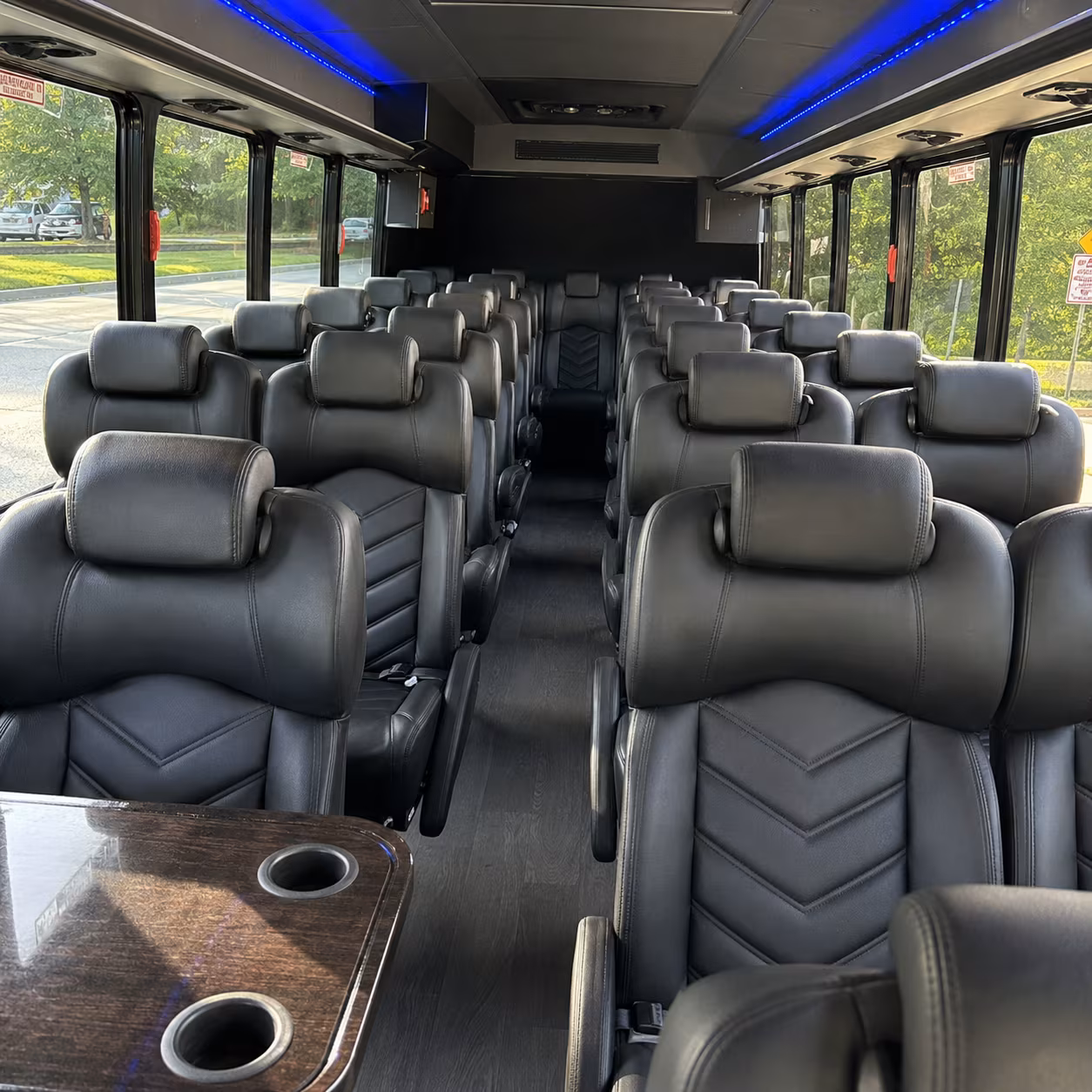 scranton 28 passenger minibus interior