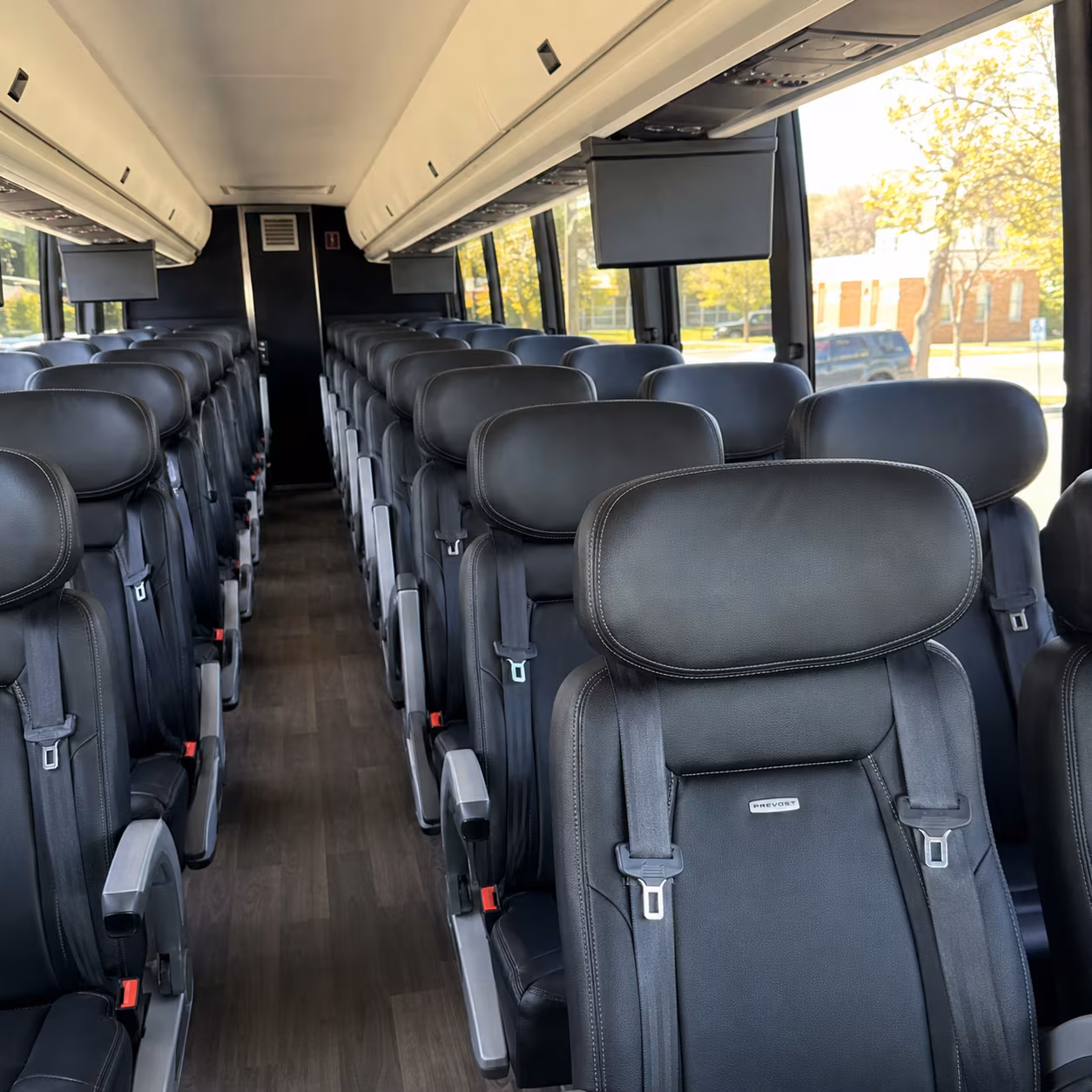 scranton 45 passenger charter bus inside