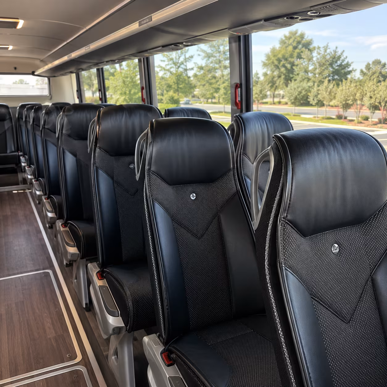 scranton 45 passenger charter bus interior