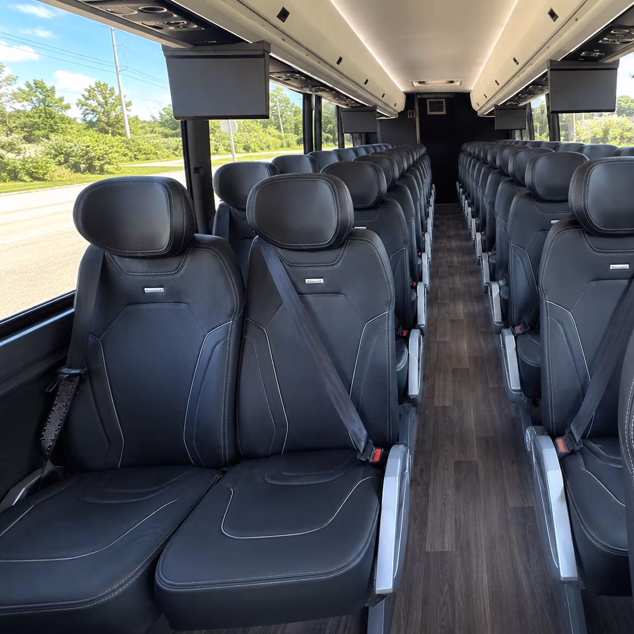 scranton 47 passenger charter bus inside