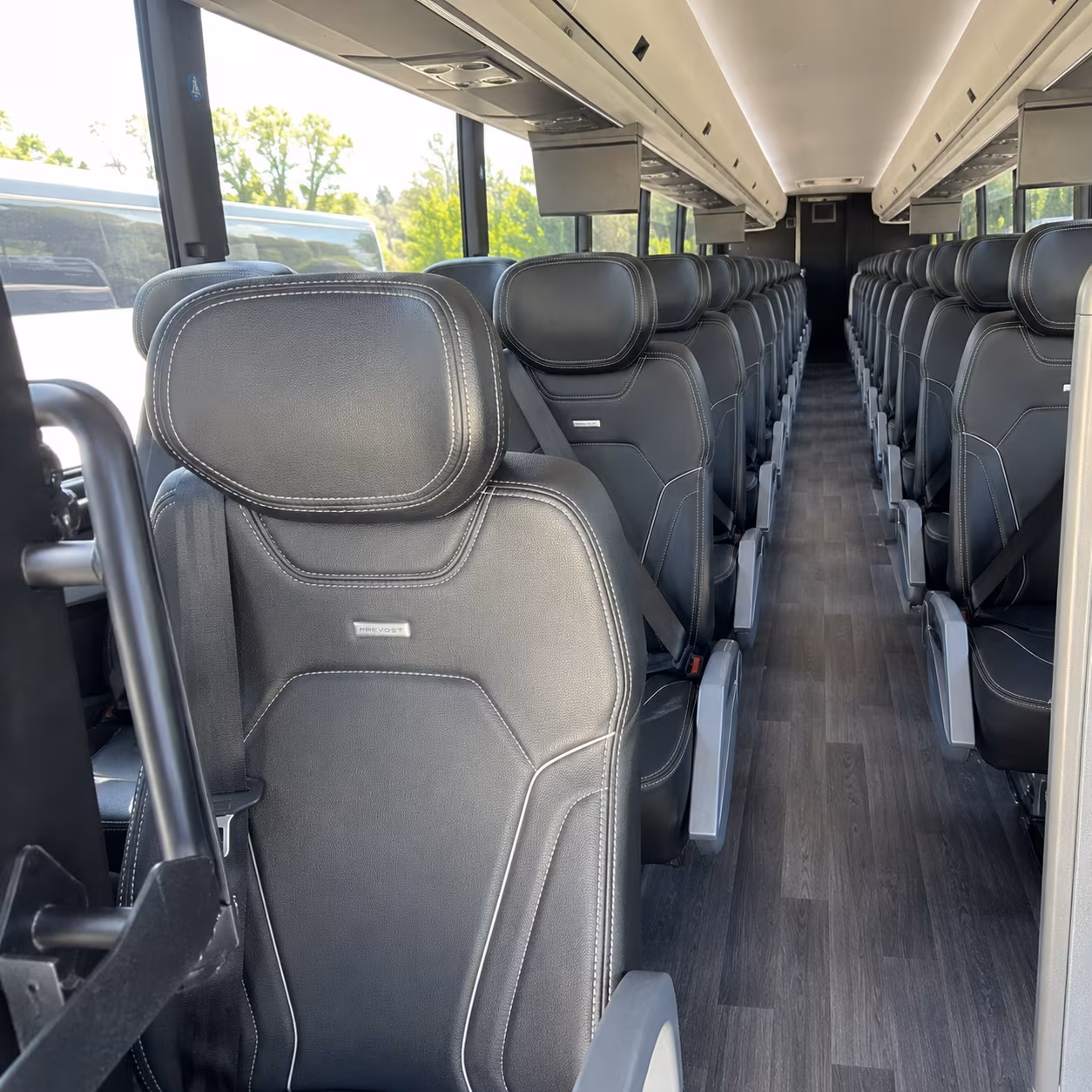 scranton 47 passenger charter bus interior