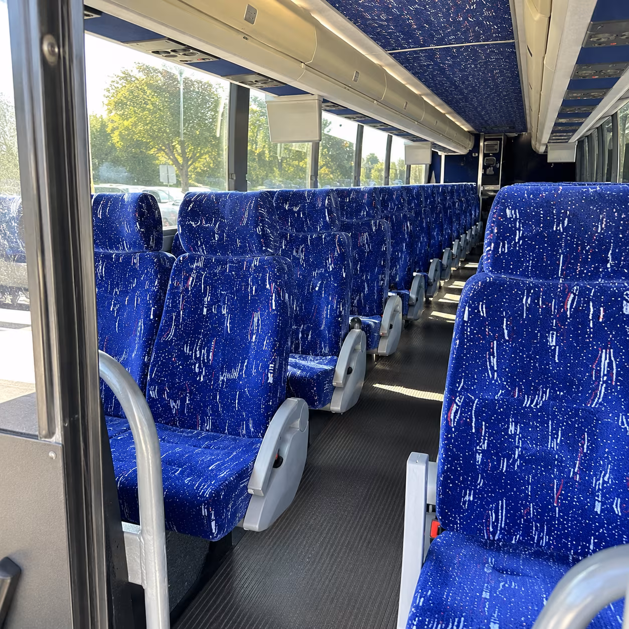 scranton 50 passenger charter bus inside