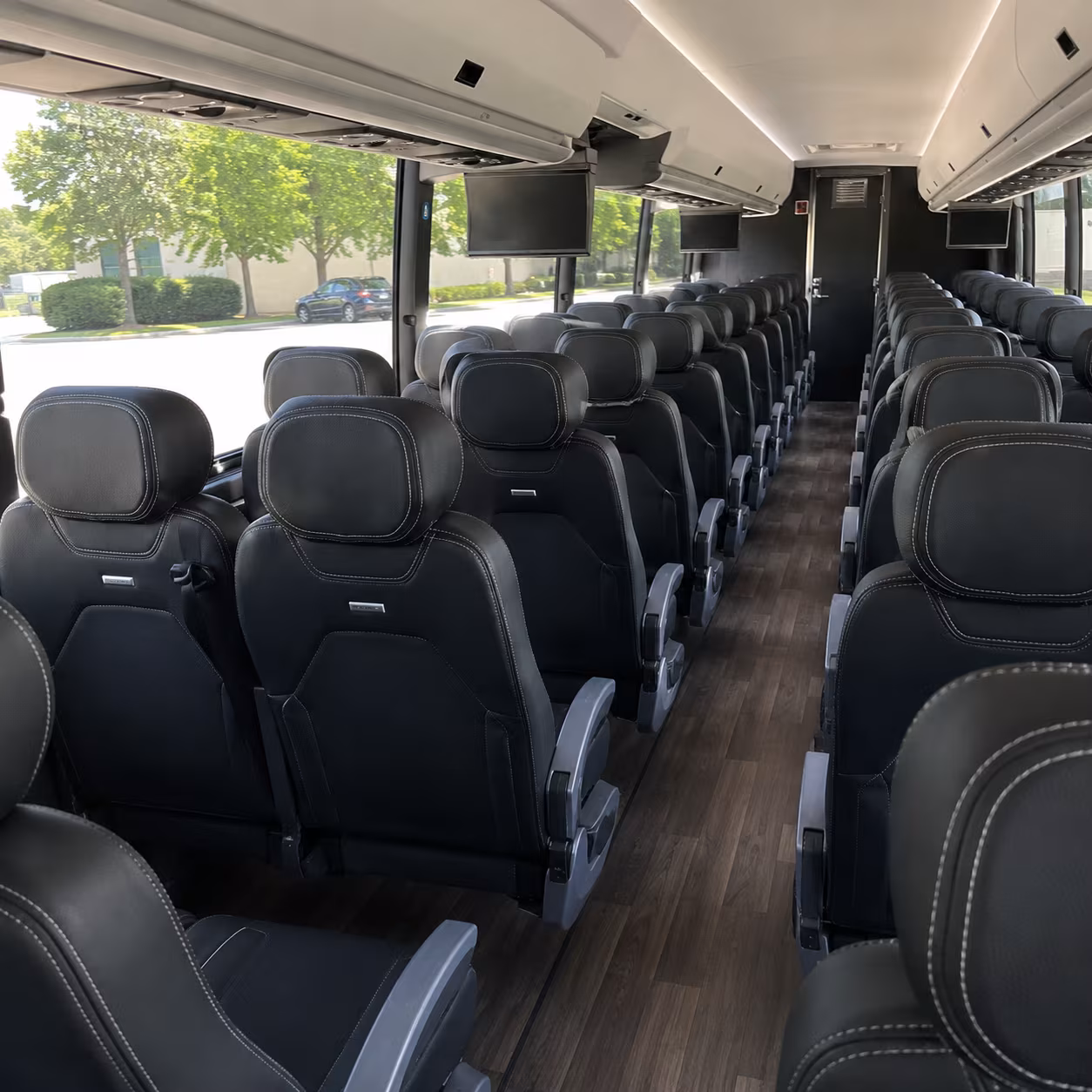 scranton 56 passenger charter bus interior